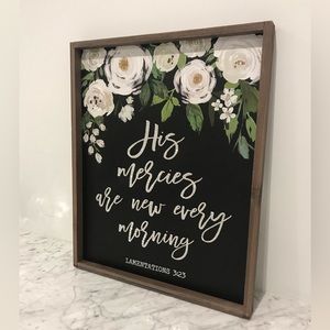 BNWT "His Mercies Are New Every Morning" Wall Decor Swarovski Crystals Bling